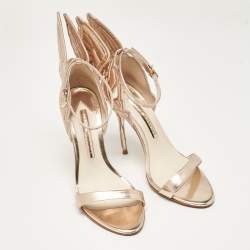 Pre Owned Sophia Webster Rose Gold Leather Chiara Sandals Size 36