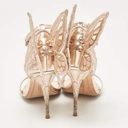 Pre Owned Sophia Webster Rose Gold Leather Chiara Sandals Size 36