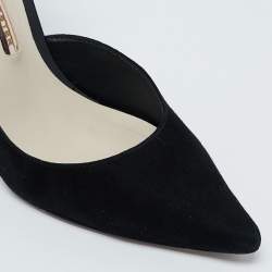 Pre Owned Sophia Webster Black Leather and Suede Flutura D'orsay Pumps Size 39