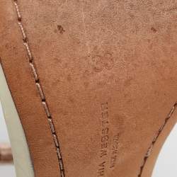 Pre Owned Sophia Webster White/Rose Gold Leather Evangeline Ankle Strap Sandals Size 36