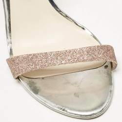 Pre Owned Sophia Webster Multicolor Leather and Glitter Chiara Sandals Size 38.5