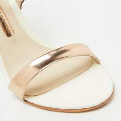 Pre Owned Sophia Webster Metallic Leather Evangeline Ankle Strap Sandals Size 37