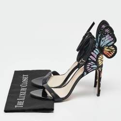 Sophia Webster Multicolor Canvas and Leather Chiara Ankle Strap Sandals Size 39