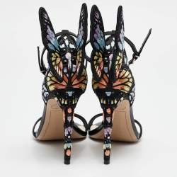Sophia Webster Multicolor Canvas and Leather Chiara Ankle Strap Sandals Size 39
