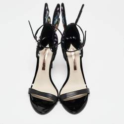 Sophia Webster Multicolor Canvas and Leather Chiara Ankle Strap Sandals Size 39