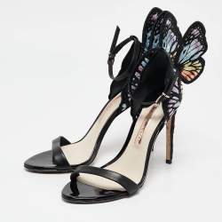 Sophia Webster Multicolor Canvas and Leather Chiara Ankle Strap Sandals Size 39