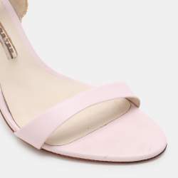Sophia Webster Pink Glitter and Leather Chiara Butterfly Ankle Strap Sandals Size 38