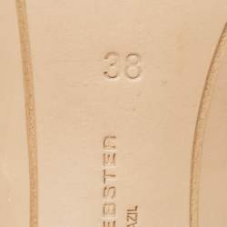 Sophia Webster Beige/White Leather Bow Mules Size 38
