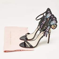 Pre Owned Sophia Webster Multicolor Embroidered Leather Chiara Ankle Strap Sandals Size 40