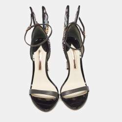 Pre Owned Sophia Webster Multicolor Embroidered Leather Chiara Ankle Strap Sandals Size 40