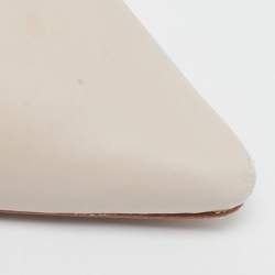 Pre Owned Sophia Webster White/Silver Leather Angel Wing Slingback Pumps Size 41