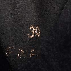 Pre Owned Sophia Webster Black Patent Leather and Glitter Snow Boots Size 39