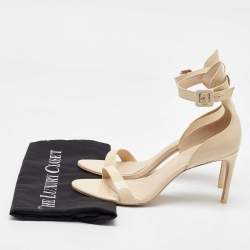 Sophia Webster Cream Patent Leather Nicole Ankle Strap Sandals Size 39