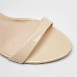 Sophia Webster Cream Patent Leather Nicole Ankle Strap Sandals Size 39