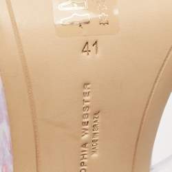 Sophia Webster X Love Shack Fancy Multicolor PVC and Leather Wildflower Ankle Wrap Sandals Size 41