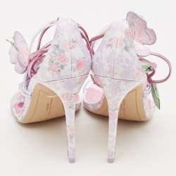 Sophia Webster X Love Shack Fancy Multicolor PVC and Leather Wildflower Ankle Wrap Sandals Size 41