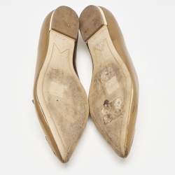 Sophia Webster Gold Leather Bibi Butterfly Ballet Flats Size 36