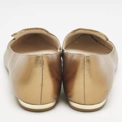 Sophia Webster Gold Leather Bibi Butterfly Ballet Flats Size 36