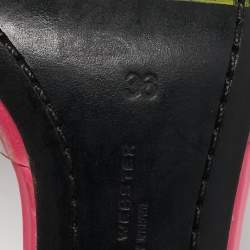 Sophia Webster Pink Leather and PVC Daria Watermelon Slingback Pumps Size 36