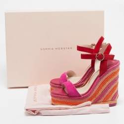 Sophia Webster Multicolor Suede Lucita Espadrille Sandals Size 37