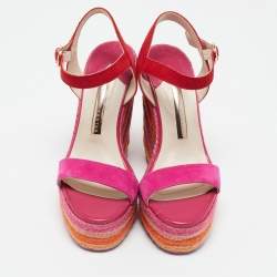Sophia Webster Multicolor Suede Lucita Espadrille Sandals Size 37