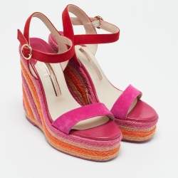 Sophia Webster Multicolor Suede Lucita Espadrille Sandals Size 37