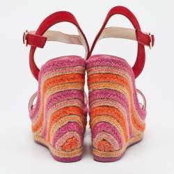 Sophia Webster Multicolor Suede Lucita Espadrille Sandals Size 37