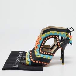 Sophia Webster Multicolor Leather Riko Cut Out Sandals Size 38
