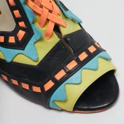 Sophia Webster Multicolor Leather Riko Cut Out Sandals Size 38