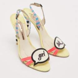 Sophia Webster Multicolor Leather And Patent Oprah Hot Stepper Sandals Size 39