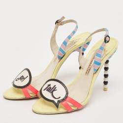 Sophia Webster Multicolor Leather And Patent Oprah Hot Stepper Sandals Size 39