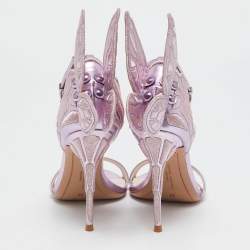 Sophia Webster Purple Patent Leather Chiara Butterfly Ankle Strap Sandals Size 35