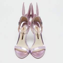 Sophia Webster Purple Patent Leather Chiara Butterfly Ankle Strap Sandals Size 35