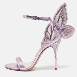 Sophia Webster Purple Patent Leather Chiara Butterfly Ankle Strap Sandals Size 35