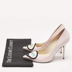 Sophia Webster Pink Patent Leather Lady Boss Pointed Toe Pumps Size 38.5
