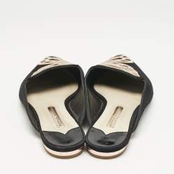 Sophia Webster Black Suede Bibi Butterfly Flat Mules Size 38