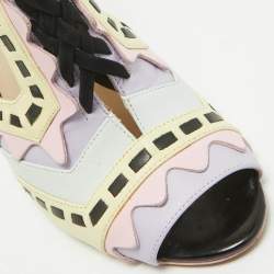 Pre Owned Sophia Webster Multicolor Leather Riko Cut Out Sandals Size 39