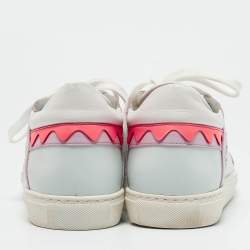 Sophia Webster Multicolor Leather and Glitter Low Top Riko Sneakers Size 39