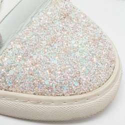 Sophia Webster Multicolor Leather and Glitter Low Top Riko Sneakers Size 39