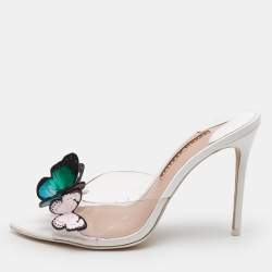 Sophia Webster Multicolor Leather and PVC Vanessa Slide Sandals Size 42