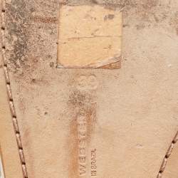 Pre Owned Sophia Webster Silver/Rose Gold Leather Seraphina Flat Sandals Size 39