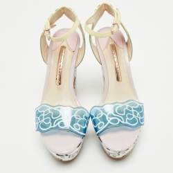 Sophia Webster Multicolor Leather And PVC Jade Malibu Platform Sandals Size 35