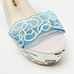 Sophia Webster Multicolor Leather And PVC Jade Malibu Platform Sandals Size 35