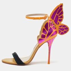 Pre Owned Sophia Webster Multicolor Leather Chiara Ankle Strap Sandals Size 37.5