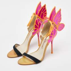 Pre Owned Sophia Webster Multicolor Leather Chiara Ankle Strap Sandals Size 37.5