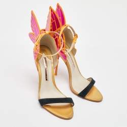 Pre Owned Sophia Webster Multicolor Leather Chiara Ankle Strap Sandals Size 37.5