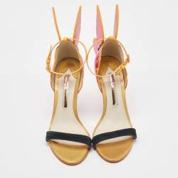 Pre Owned Sophia Webster Multicolor Leather Chiara Ankle Strap Sandals Size 37.5