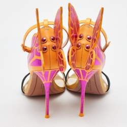 Pre Owned Sophia Webster Multicolor Leather Chiara Ankle Strap Sandals Size 37.5