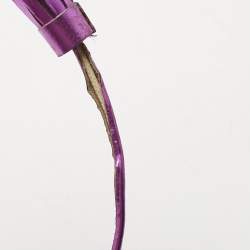 Pre Owned Sophia Webster Metallic Purple Leather Lacey Tie Up Sandals Size 35.5