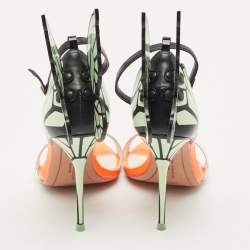 Pre Owned Sophia Webster Multicolor Leather Evangeline Ankle Strap Sandals Size 36.5